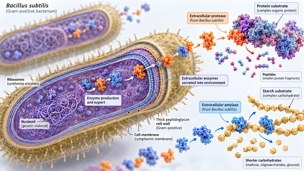 Bacillus subtilis: How Extracellular Enzymes Break Down Organic Waste 1 1ebf7def 9274 4e45 840b 6b0830d1e69d